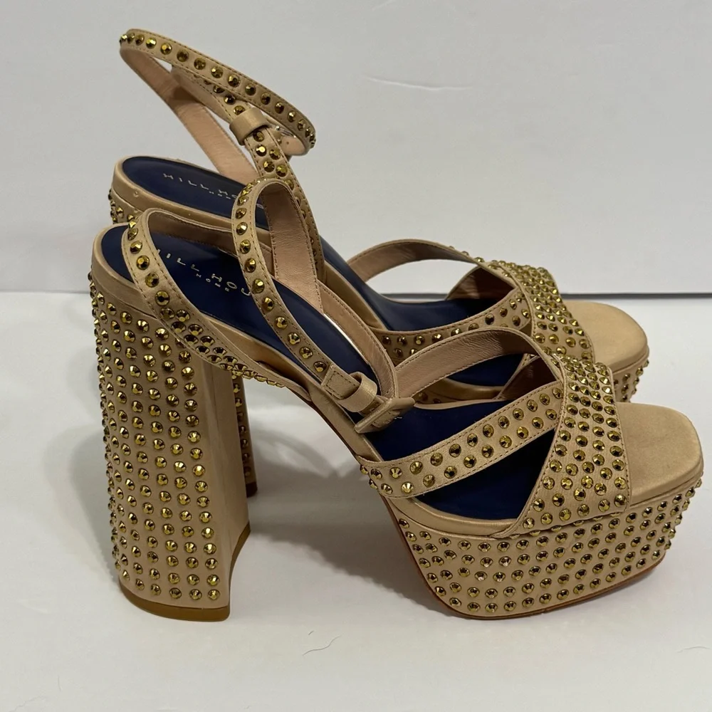 Hill House Gold Home for the Party Studded Platform Heels size 40